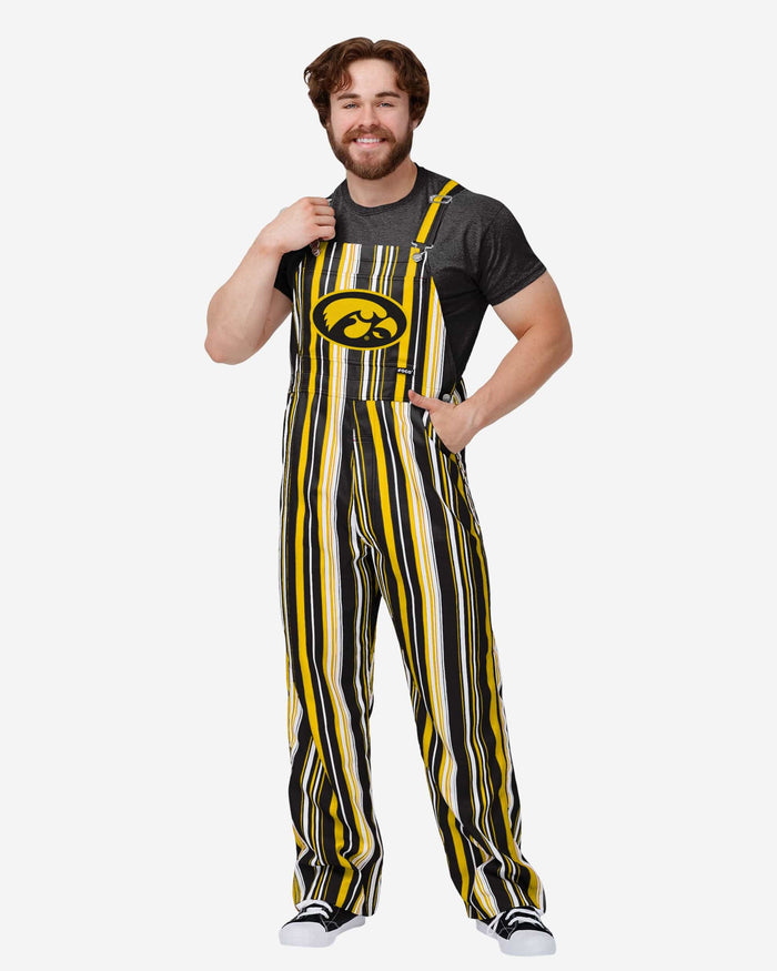 Iowa Hawkeyes Mens Hyper Stripe Bib Overalls FOCO S - FOCO.com