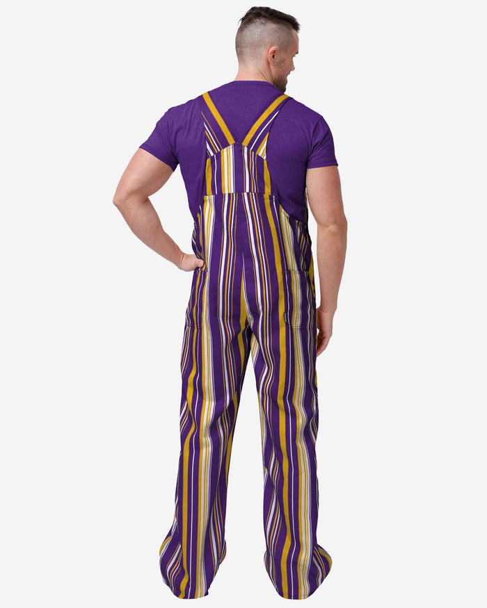 LSU Tigers Mens Hyper Stripe Bib Overalls FOCO - FOCO.com