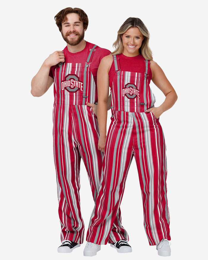 Ohio State Buckeyes Mens Hyper Stripe Bib Overalls FOCO - FOCO.com