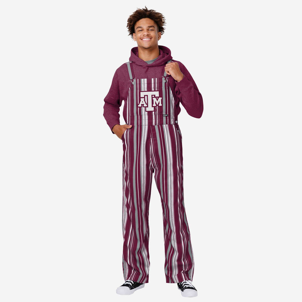 Texas A&M Aggies Mens Hyper Stripe Bib Overalls FOCO S - FOCO.com