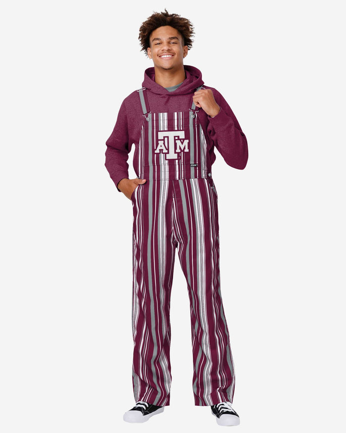 Texas A&M Aggies Mens Hyper Stripe Bib Overalls FOCO S - FOCO.com