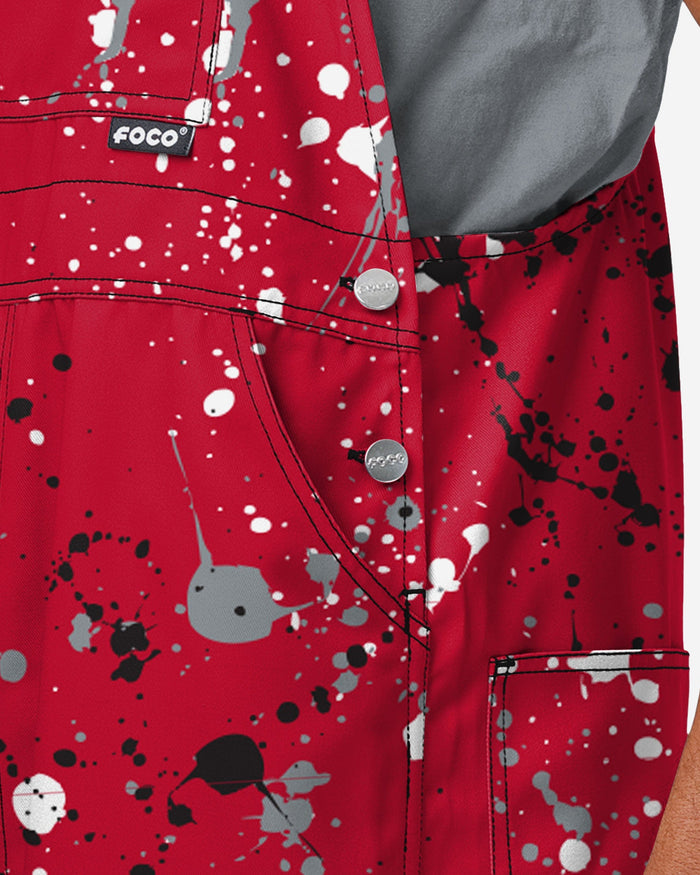 Ohio State Buckeyes Mens Paint Splatter Bib Overalls FOCO - FOCO.com