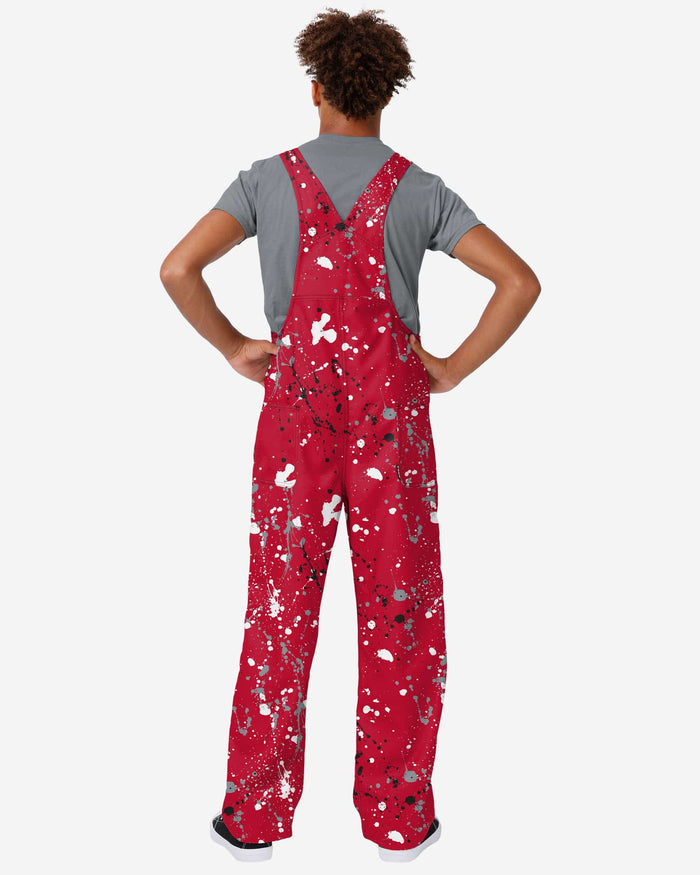 Ohio State Buckeyes Mens Paint Splatter Bib Overalls FOCO - FOCO.com