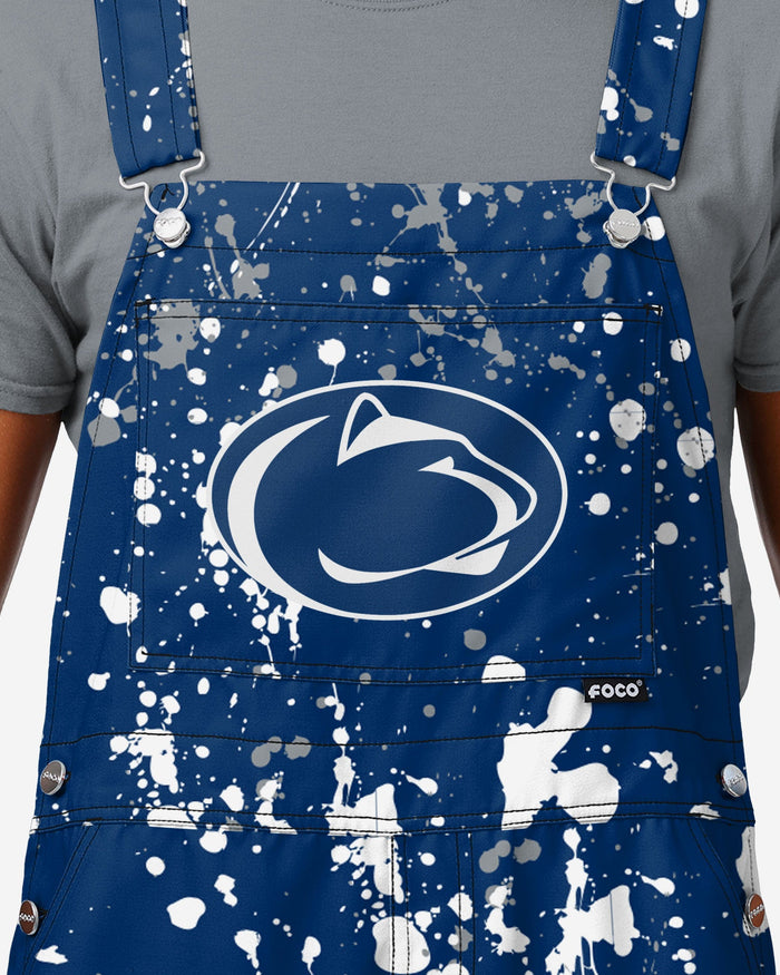 Penn State Nittany Lions Mens Paint Splatter Bib Overalls FOCO - FOCO.com