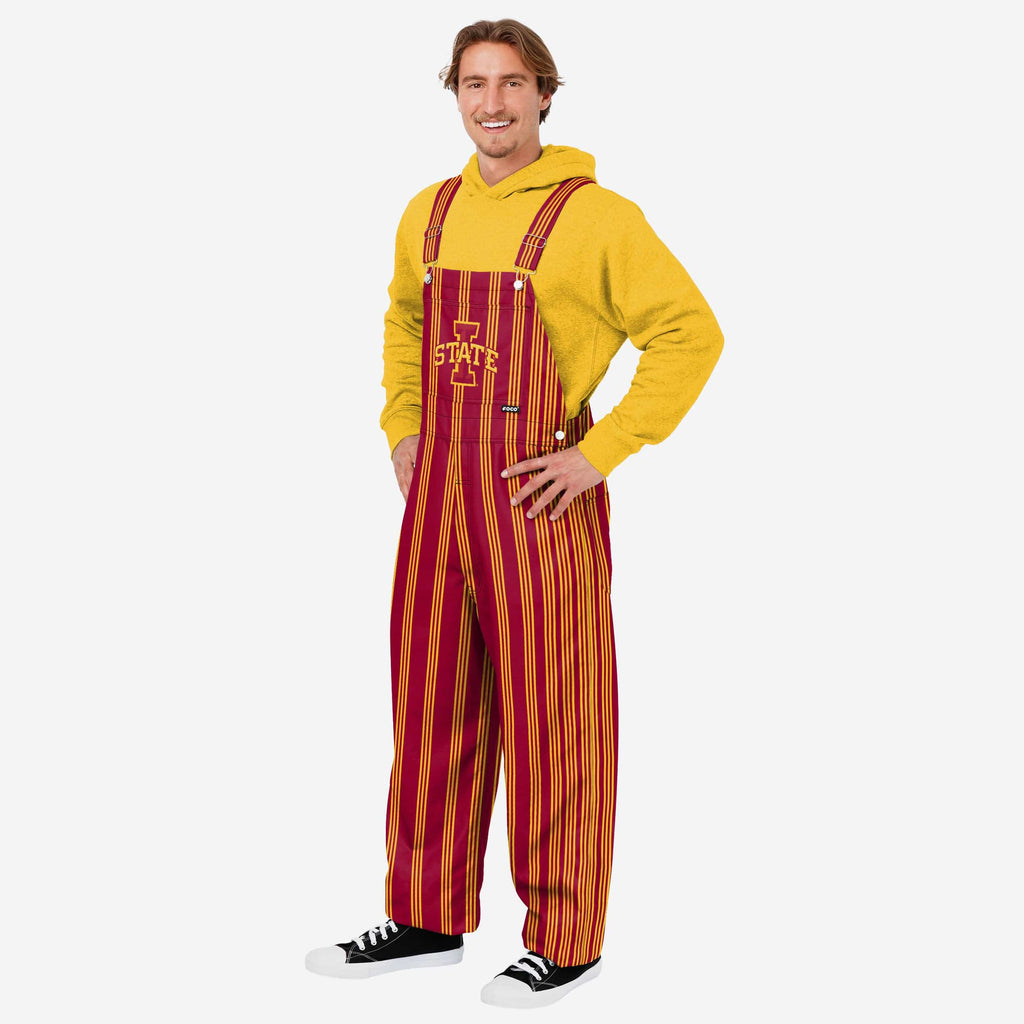 Iowa State Cyclones Mens Sideline Spirit Bib Overalls FOCO S - FOCO.com