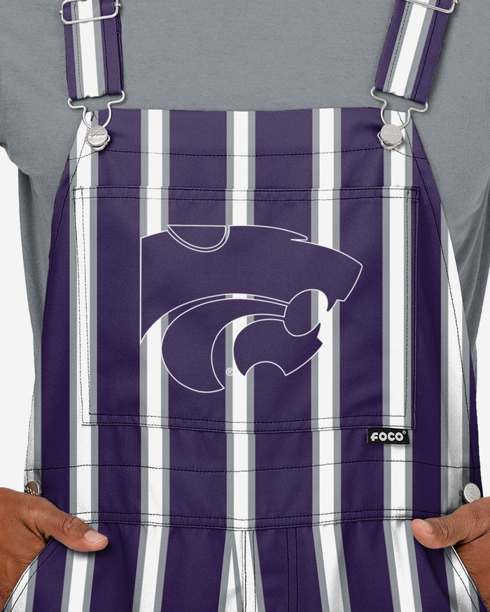 Kansas State Wildcats Mens Sideline Spirit Bib Overalls FOCO - FOCO.com
