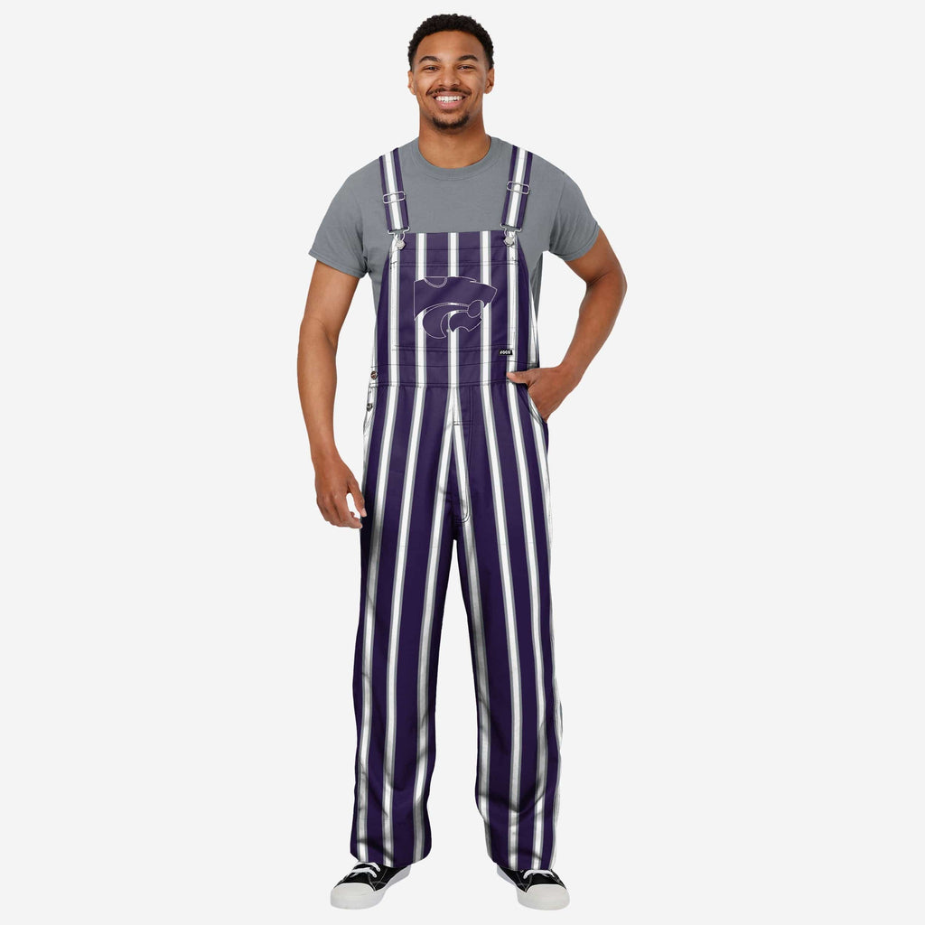 Kansas State Wildcats Mens Sideline Spirit Bib Overalls FOCO S - FOCO.com