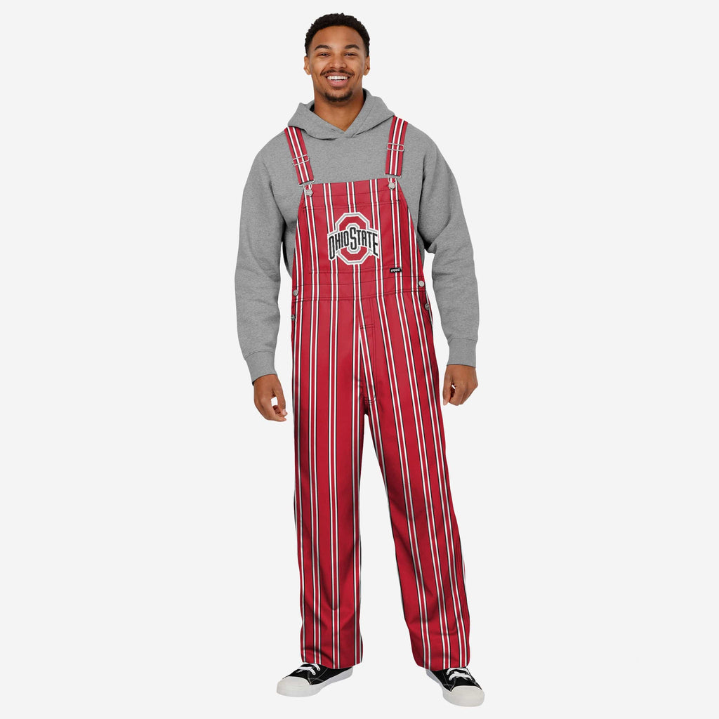 Ohio State Buckeyes Mens Sideline Spirit Bib Overalls FOCO S - FOCO.com