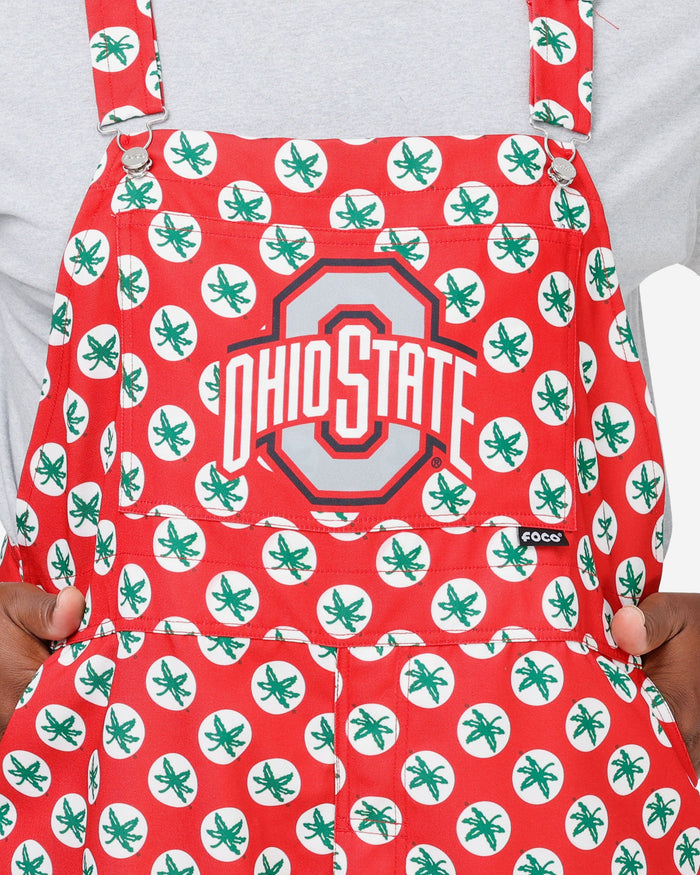 Ohio State Buckeyes Mens Leaf Thematic Bib Overalls FOCO - FOCO.com