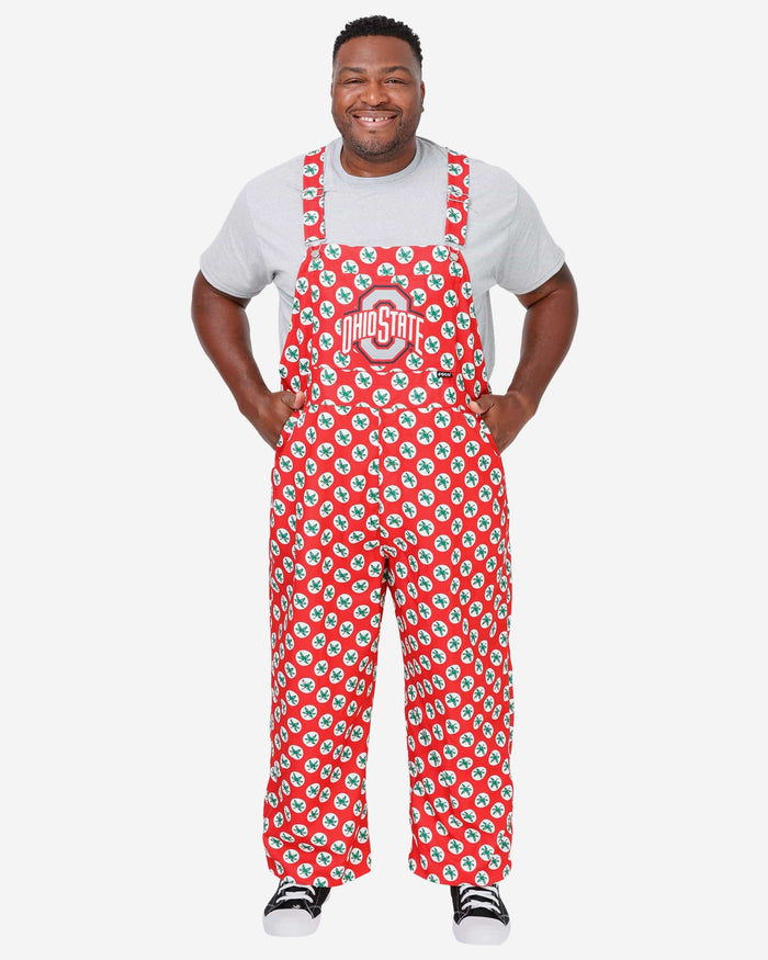 Ohio State Buckeyes Mens Leaf Thematic Bib Overalls FOCO S - FOCO.com