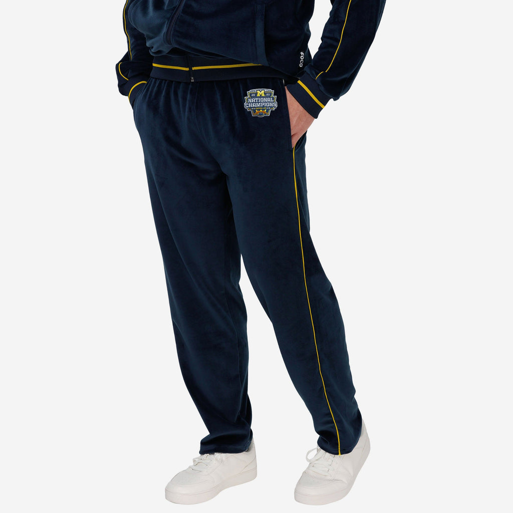 Michigan Wolverines 2023 Football National Champions Velour Pants FOCO S - FOCO.com