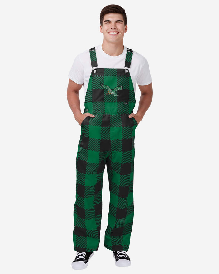 Philadelphia Eagles Kelly Green Mens Plaid Bib Overalls FOCO S - FOCO.com