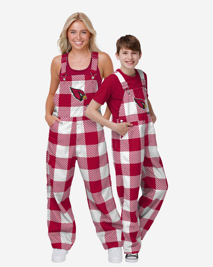 Arizona Cardinals Youth Plaid Bib Overalls FOCO - FOCO.com