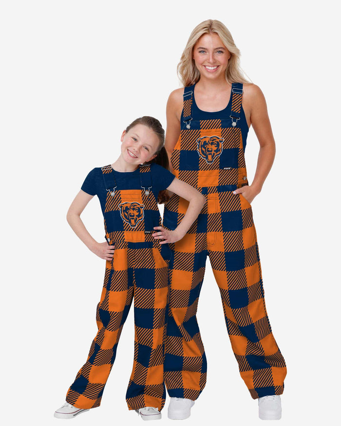 Chicago Bears Youth Plaid Bib Overalls FOCO - FOCO.com