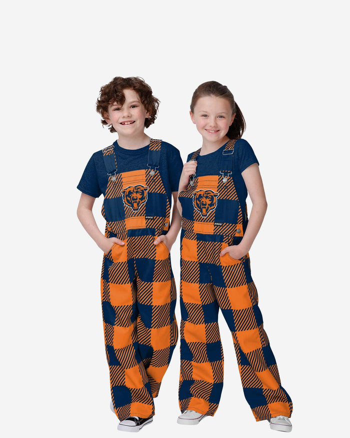 Chicago Bears Youth Plaid Bib Overalls FOCO 8 (S) - FOCO.com