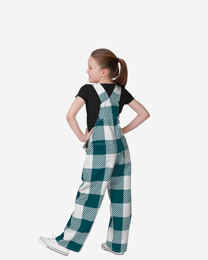 Philadelphia Eagles Super Bowl Super Bowl LIX Champions Youth Plaid Bib Overalls FOCO - FOCO.com