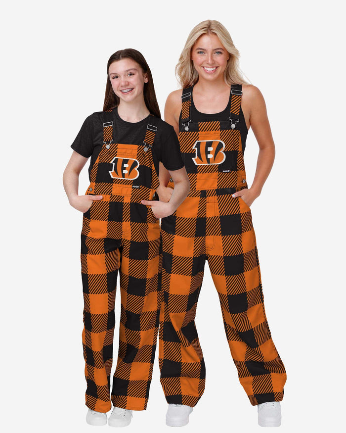 Cincinnati Bengals Youth Plaid Bib Overalls FOCO - FOCO.com