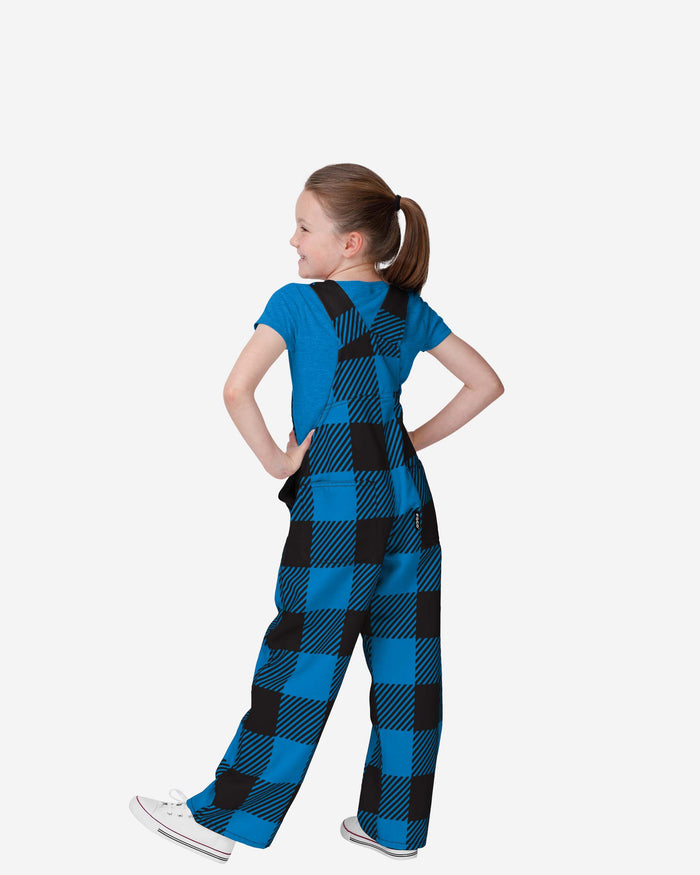 Carolina Panthers Buffalo Youth Plaid Bib Overalls FOCO - FOCO.com