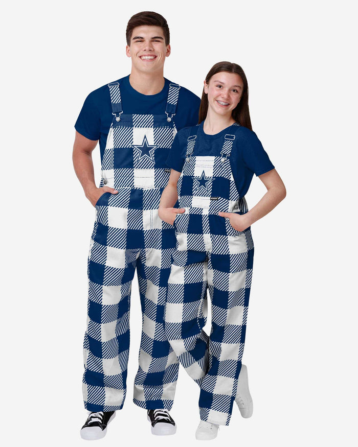 Dallas Cowboys Youth Plaid Bib Overalls FOCO - FOCO.com