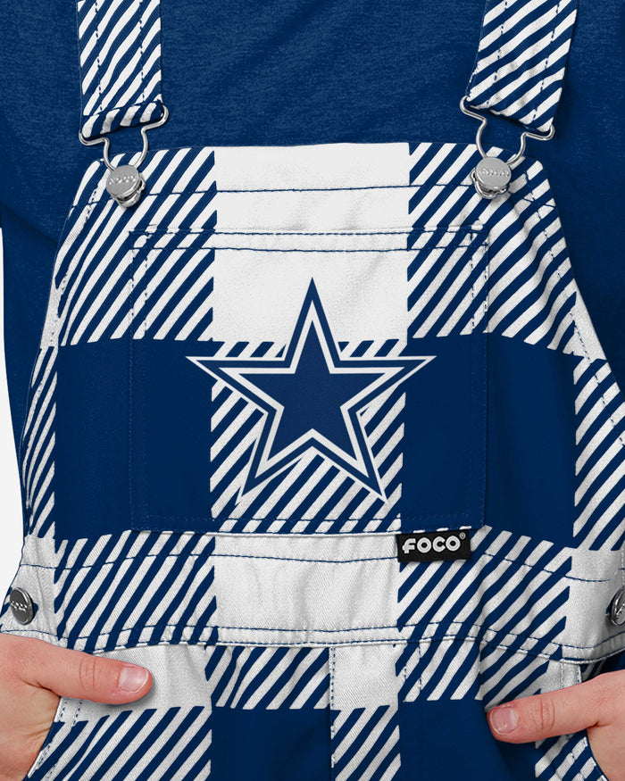 Dallas Cowboys Youth Plaid Bib Overalls FOCO - FOCO.com