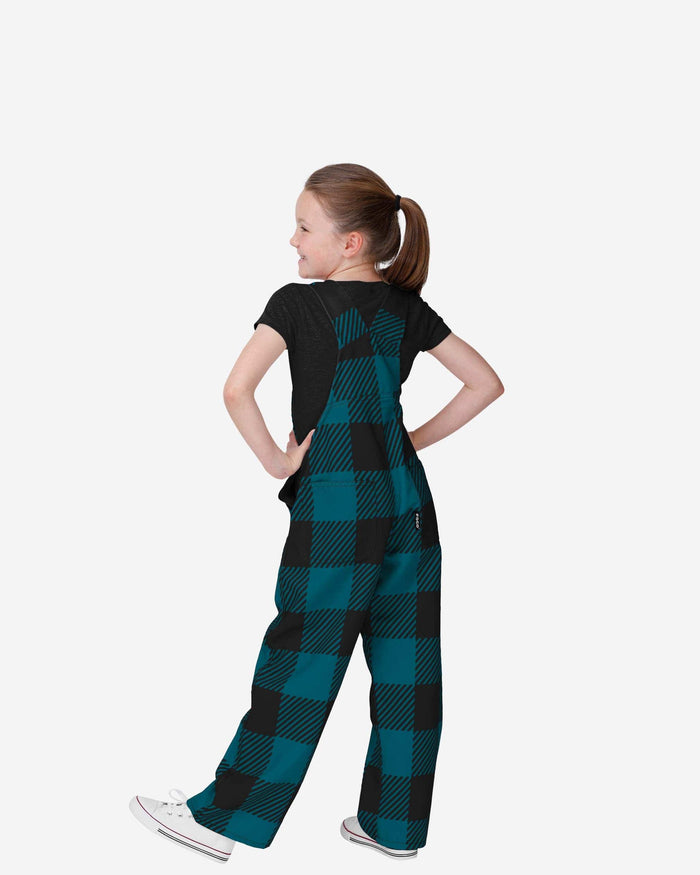 Jacksonville Jaguars Buffalo Youth Plaid Bib Overalls FOCO - FOCO.com