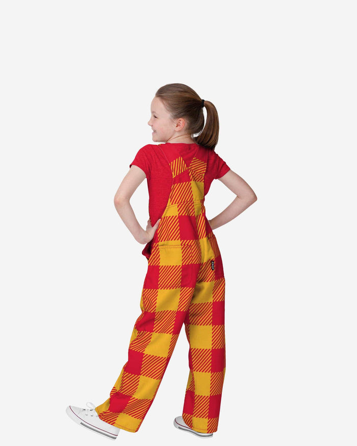 Kansas City Chiefs Youth Plaid Bib Overalls FOCO - FOCO.com