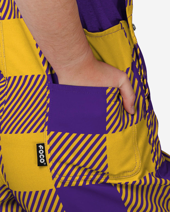 Minnesota Vikings Youth Plaid Bib Overalls FOCO - FOCO.com