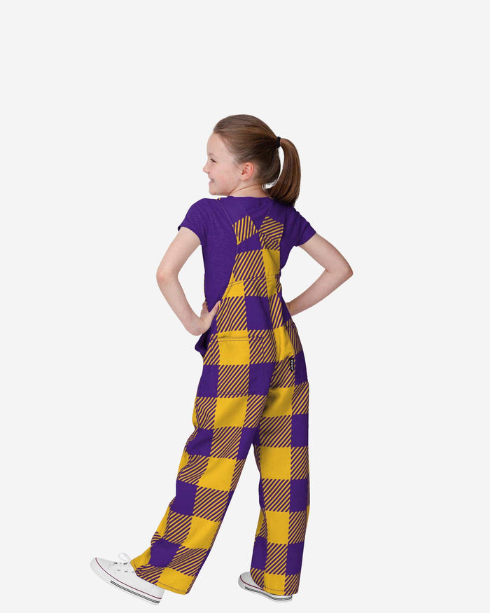 Minnesota Vikings Youth Plaid Bib Overalls FOCO - FOCO.com