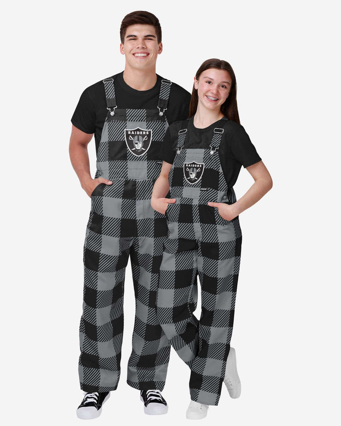 Las Vegas Raiders Youth Plaid Bib Overalls FOCO - FOCO.com