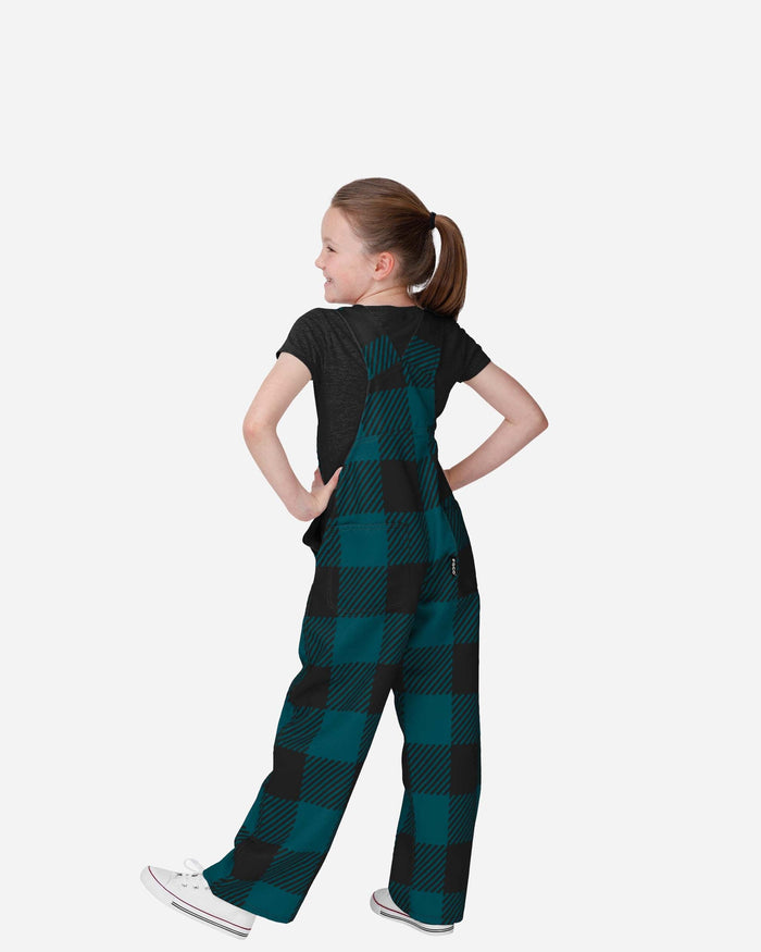 Philadelphia Eagles Youth Plaid Bib Overalls FOCO - FOCO.com