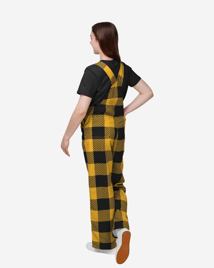 Pittsburgh Steelers Youth Plaid Bib Overalls FOCO - FOCO.com