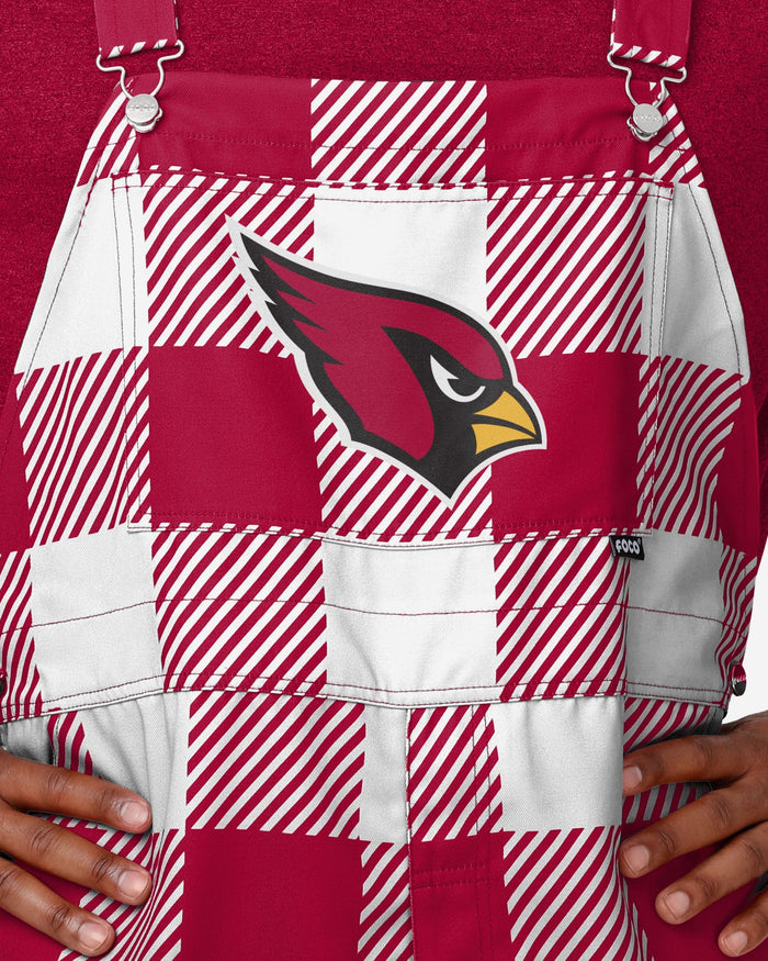 Arizona Cardinals Mens Plaid Bib Overalls FOCO - FOCO.com