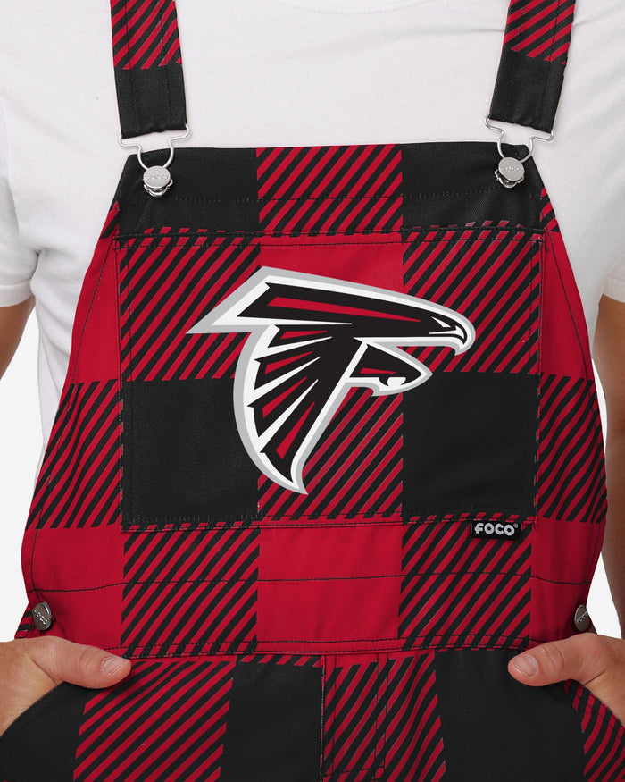 Atlanta Falcons Mens Plaid Bib Overalls FOCO - FOCO.com