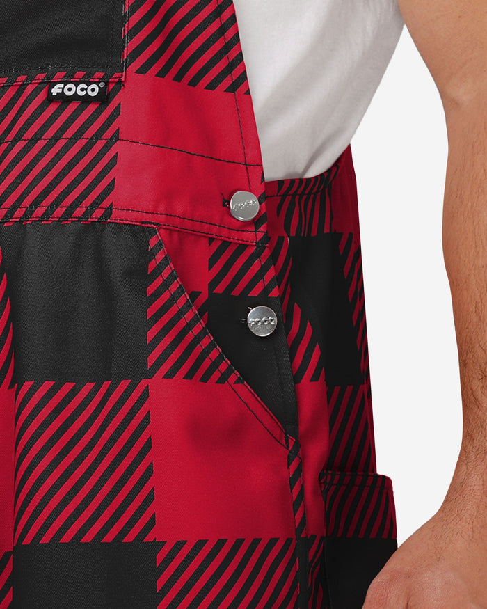 Atlanta Falcons Mens Plaid Bib Overalls FOCO - FOCO.com