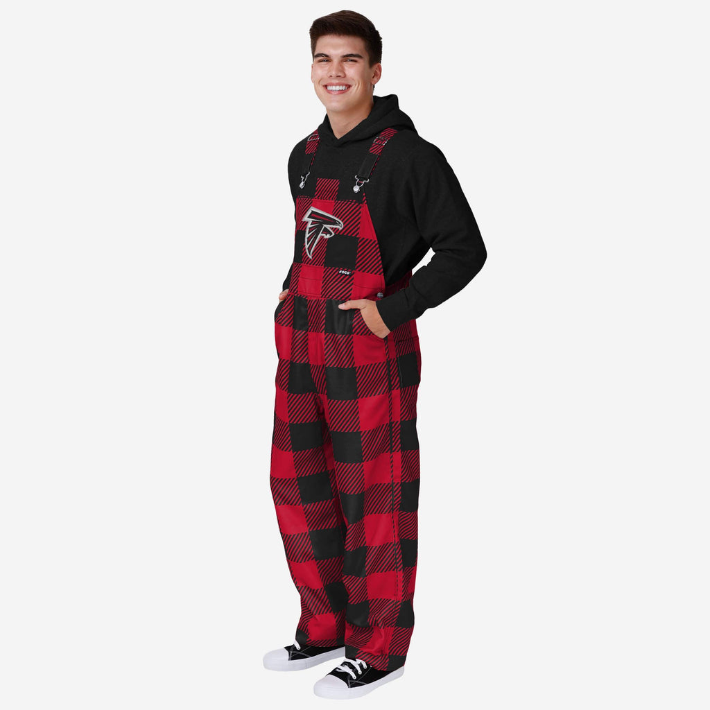 Atlanta Falcons Mens Plaid Bib Overalls FOCO S - FOCO.com