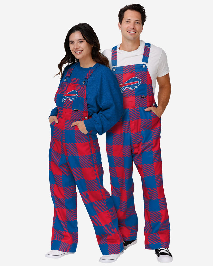 Buffalo Bills Mens Plaid Bib Overalls FOCO - FOCO.com