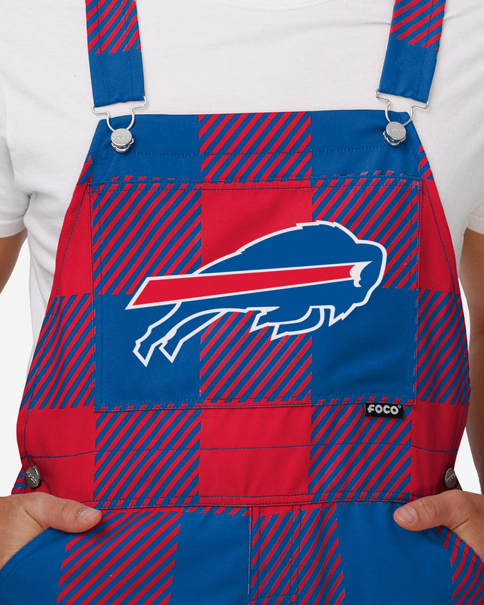 Buffalo Bills Mens Plaid Bib Overalls FOCO - FOCO.com