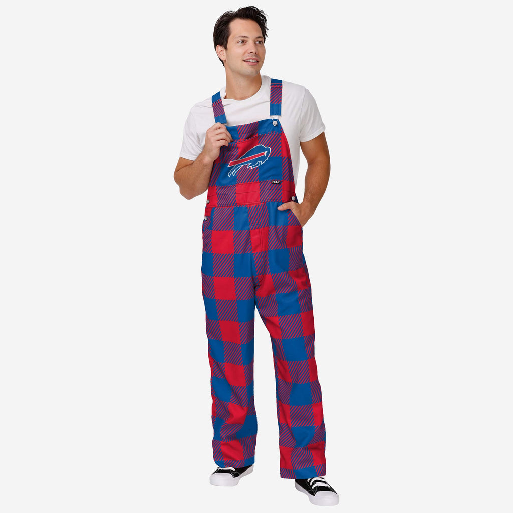 Buffalo Bills Mens Plaid Bib Overalls FOCO S - FOCO.com