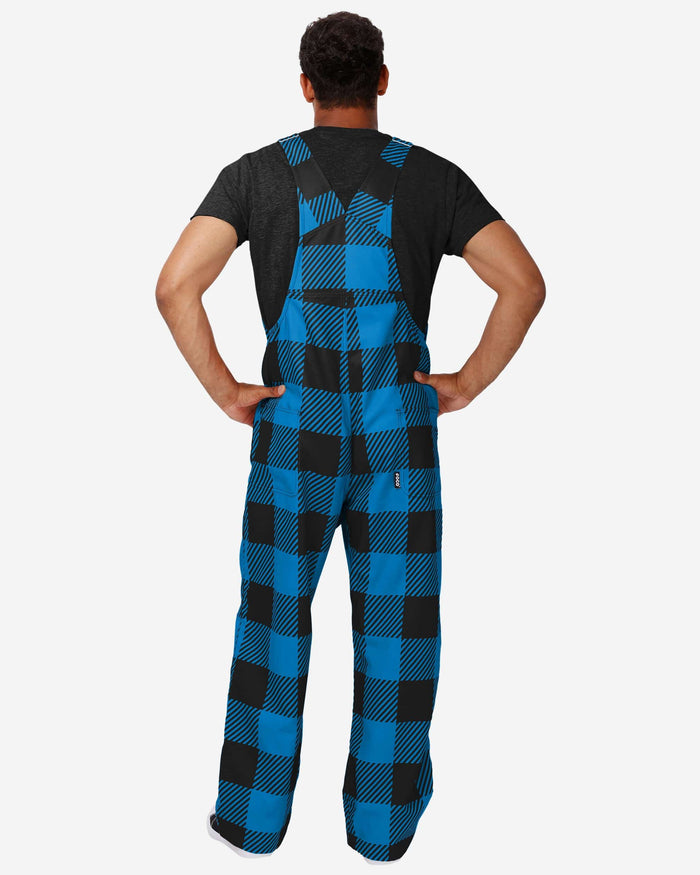 Carolina Panthers Mens Plaid Bib Overalls FOCO - FOCO.com