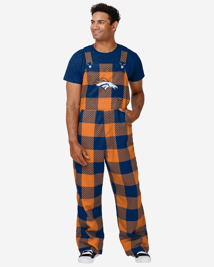 Denver Broncos Mens Plaid Bib Overalls FOCO S - FOCO.com