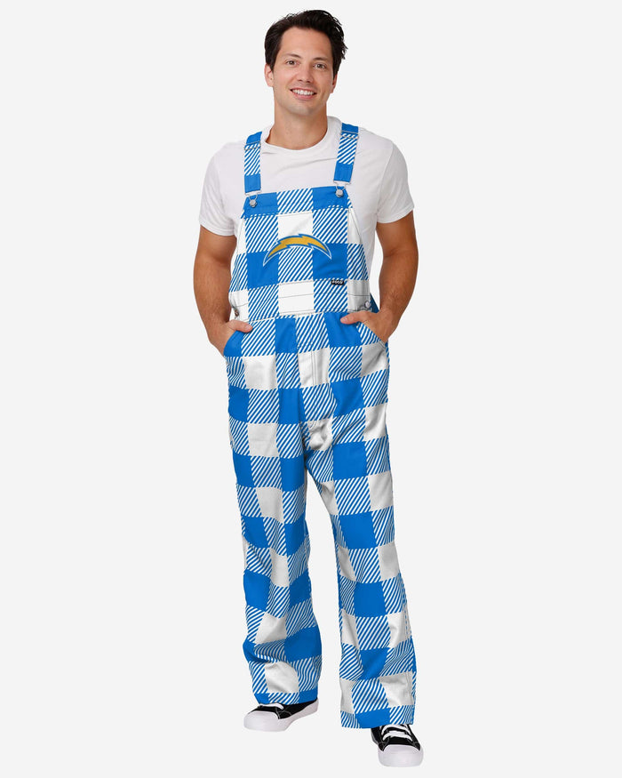 Los Angeles Chargers Mens Plaid Bib Overalls FOCO S - FOCO.com