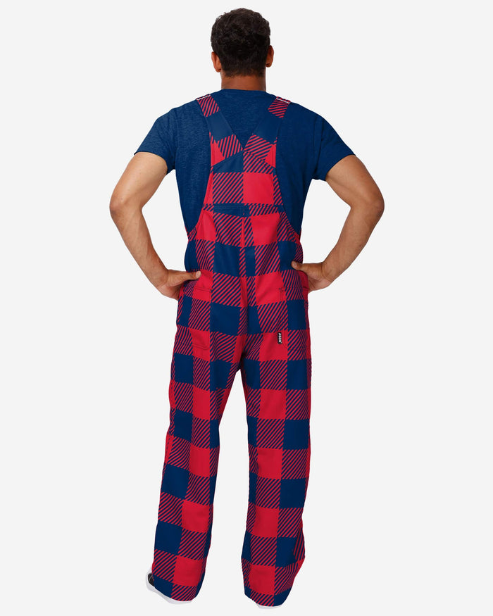 New England Patriots Mens Plaid Bib Overalls FOCO - FOCO.com