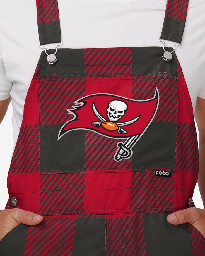 Tampa Bay Buccaneers Mens Plaid Bib Overalls FOCO - FOCO.com