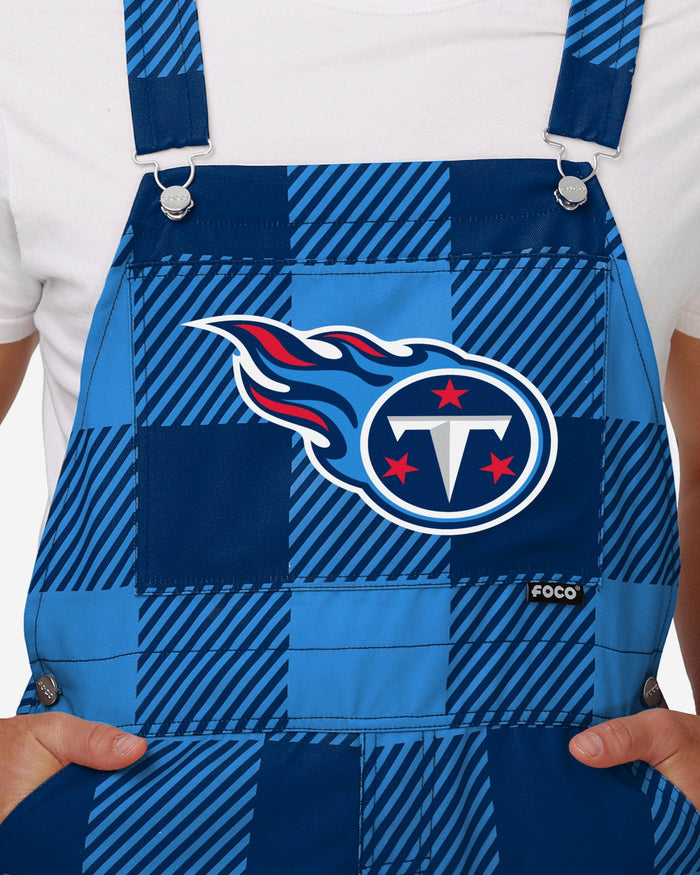 Tennessee Titans Mens Plaid Bib Overalls FOCO - FOCO.com