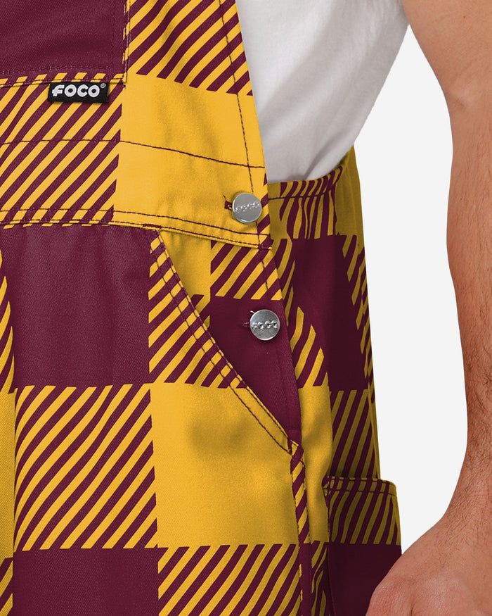 Washington Commanders Mens Plaid Bib Overalls FOCO - FOCO.com