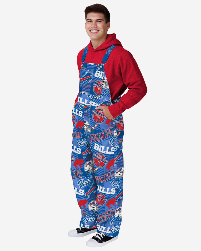 Buffalo Bills Mens Historic Print Bib Overalls FOCO S - FOCO.com