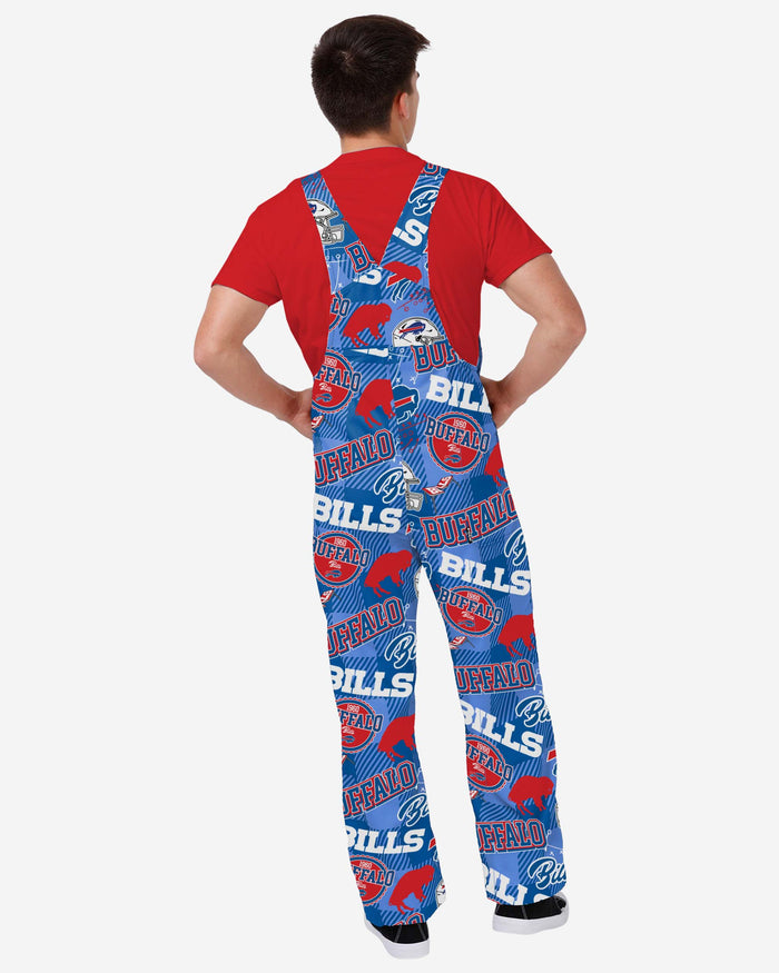 Buffalo Bills Mens Historic Print Bib Overalls FOCO - FOCO.com