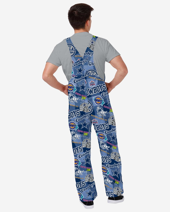 Dallas Cowboys Mens Historic Print Bib Overalls FOCO - FOCO.com