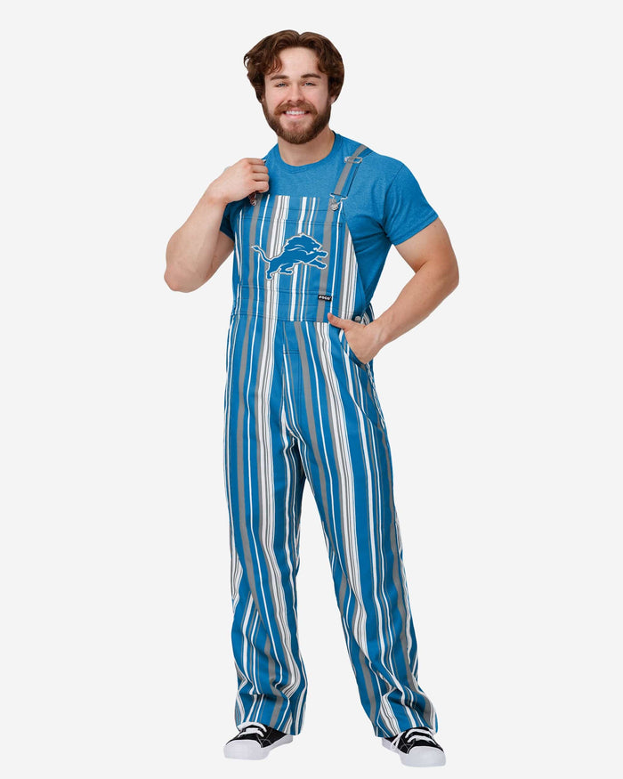 Detroit Lions Mens Hyper Stripe Bib Overalls FOCO S - FOCO.com