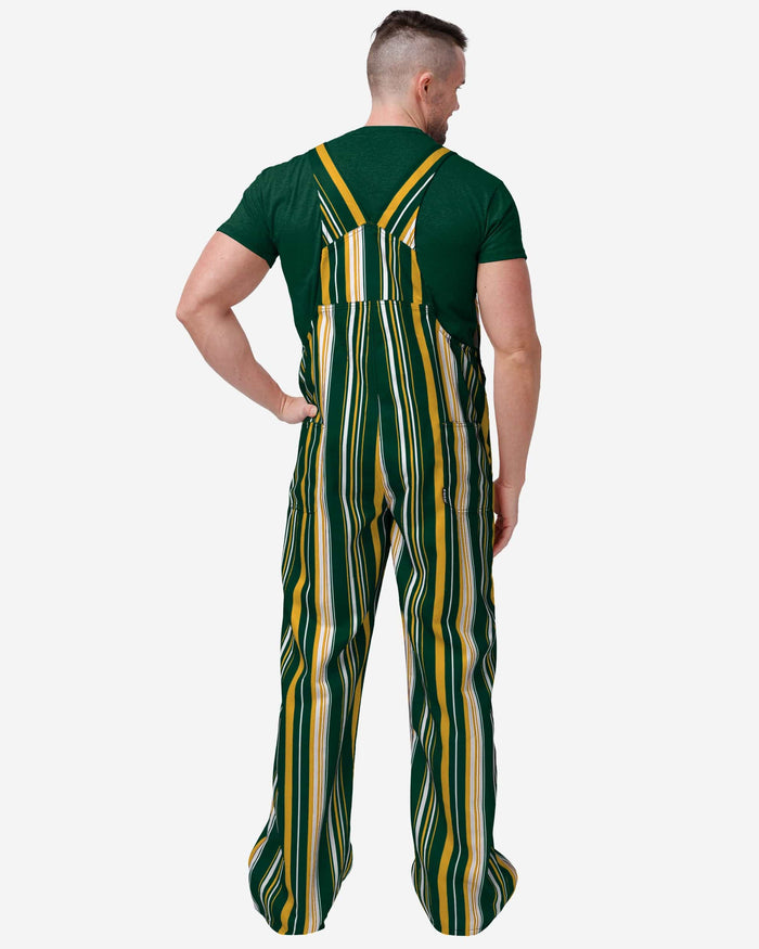 Green Bay Packers Mens Hyper Stripe Bib Overalls FOCO - FOCO.com